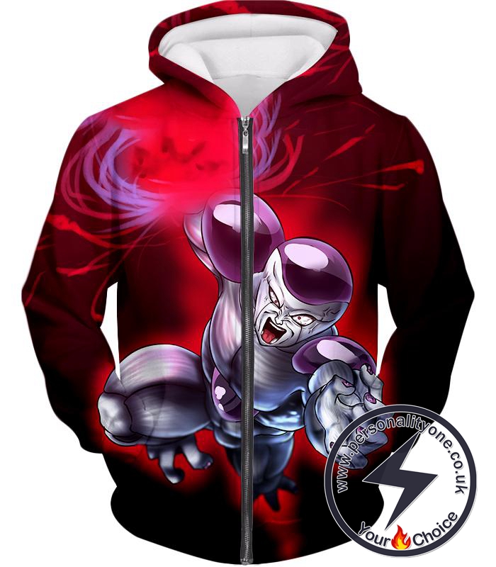 Dragon Ball Super Extremely Powerful Frieza Final Attack Action Promo Zip Up Hoodie